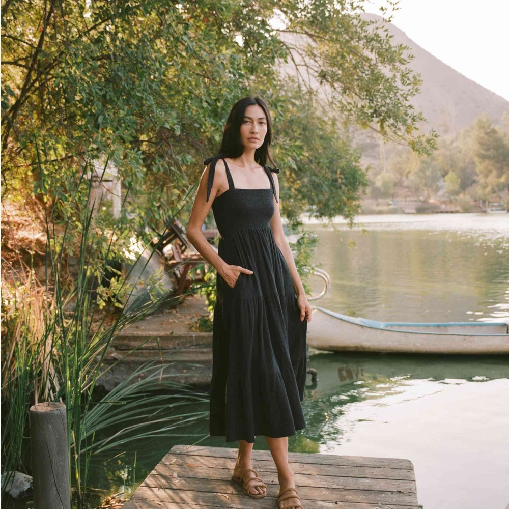 Christy Dawn Black Midi Dress